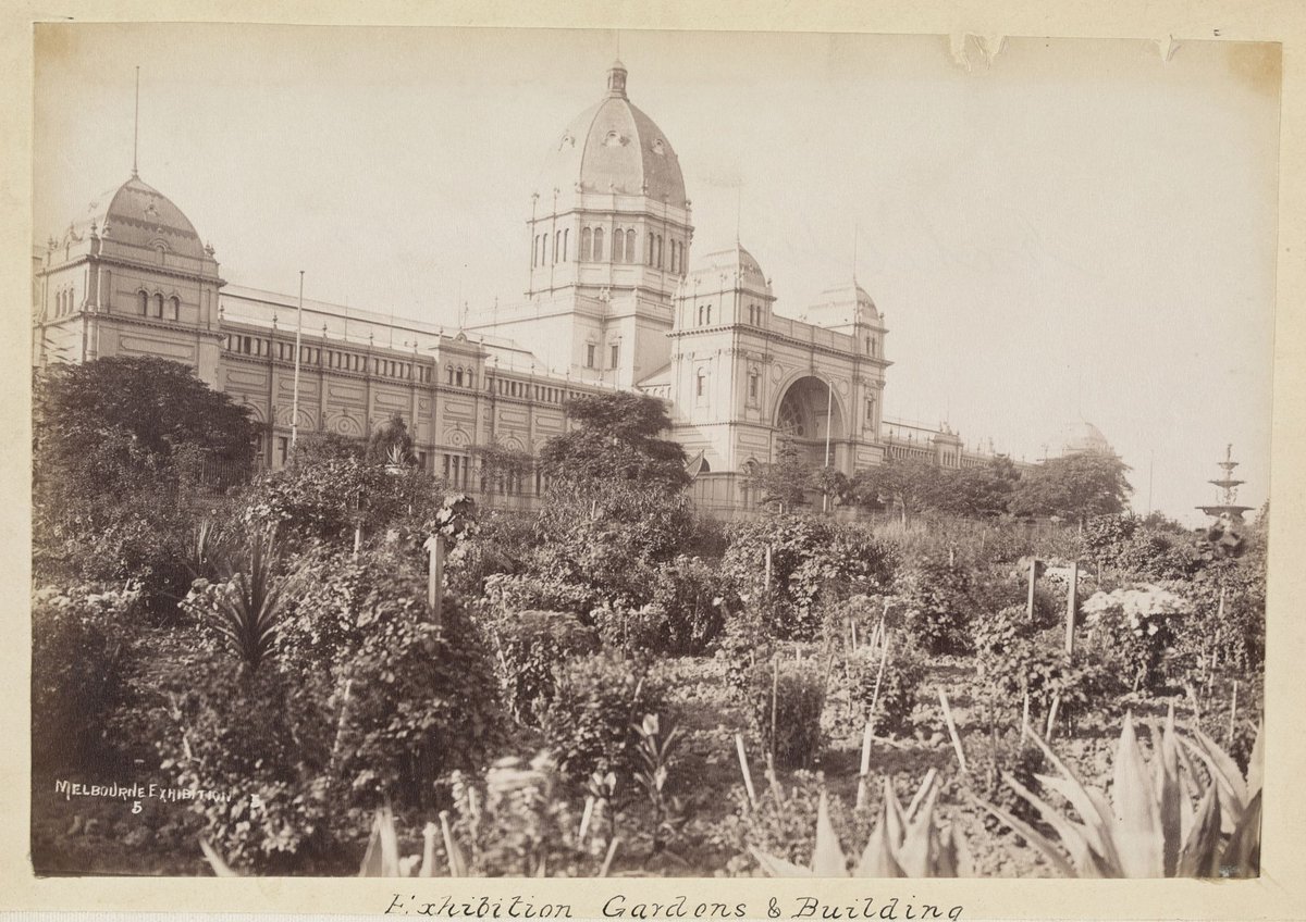 Exhibition Gardons [i.e. Gardens] & Building Melbourne (1890–1900)