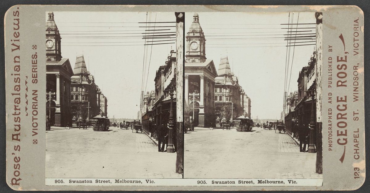 Swanston Street, Melbourne, Vic, Melbourne City (1870–90)