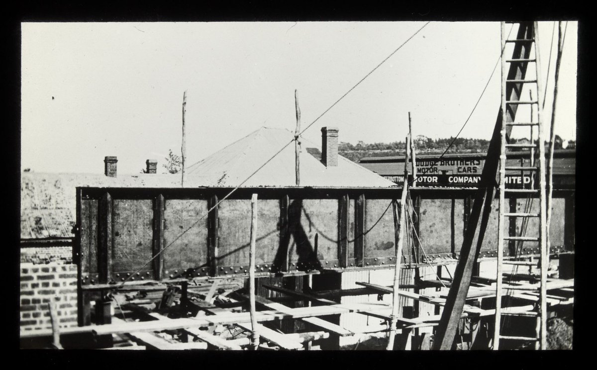 Building under construction, unidentified, but in the vicinity of Dodge Brothers Garage, 529 Elizabeth Street, Melbourne, Melbourne City (1920–40)