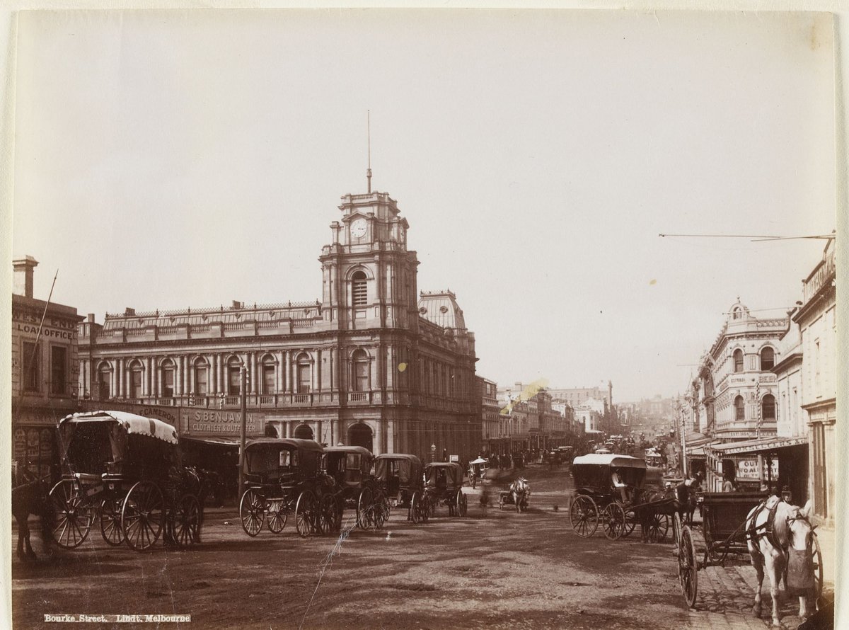 Bourke Street [Melbourne, looking east], Melbourne City (1876–94)