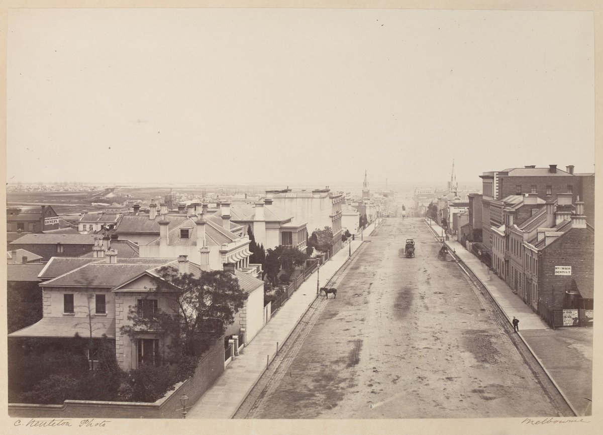 Collins Street from the Treasury looking west 1866, Melbourne City