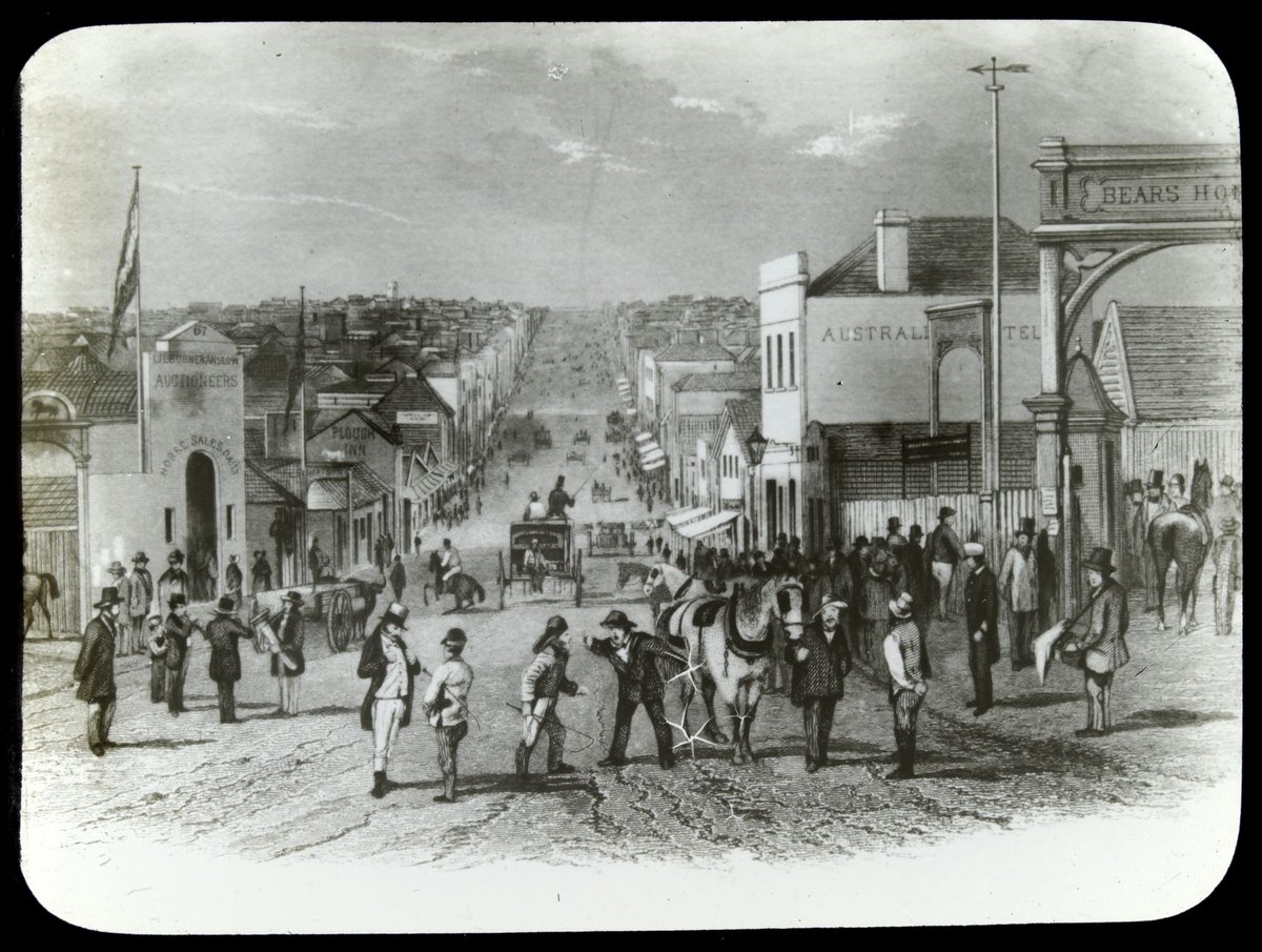 Early Melbourne, Bourke St, Melbourne City (c. 1900)