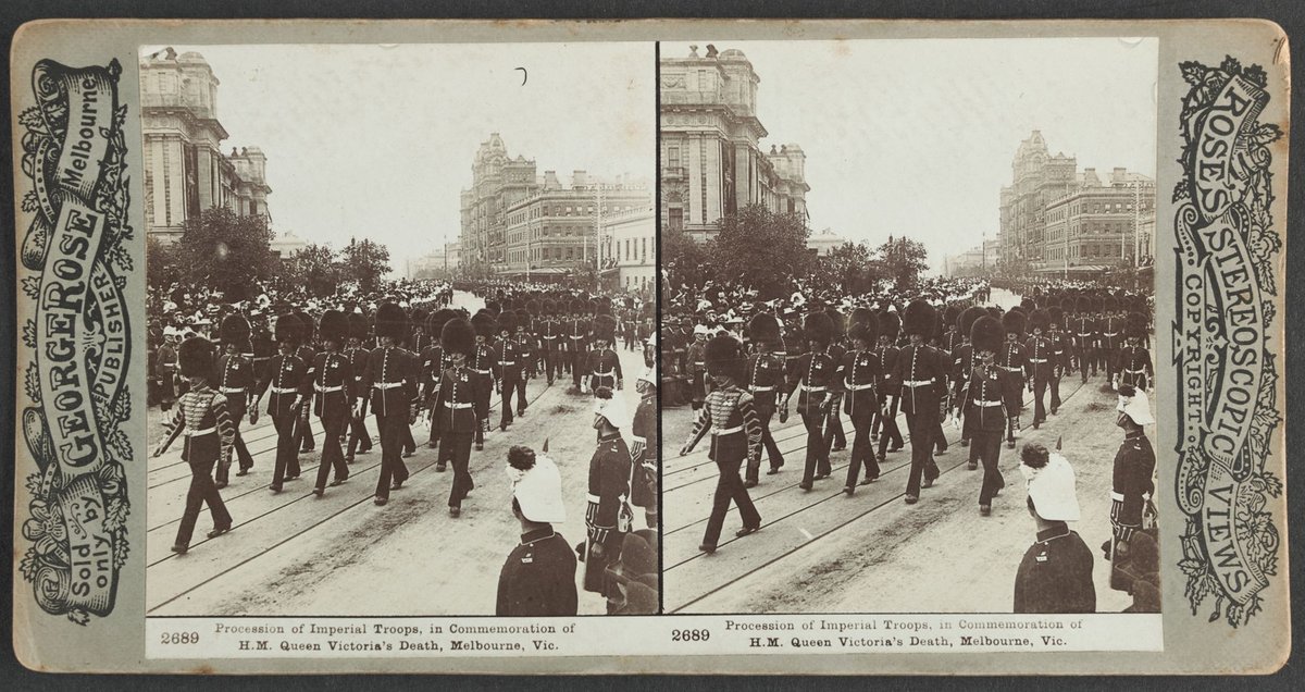Procession of Imperial Troops, in Commemoration of H.M. Queen Victoria's Death, Melbourne, Vic (1901)