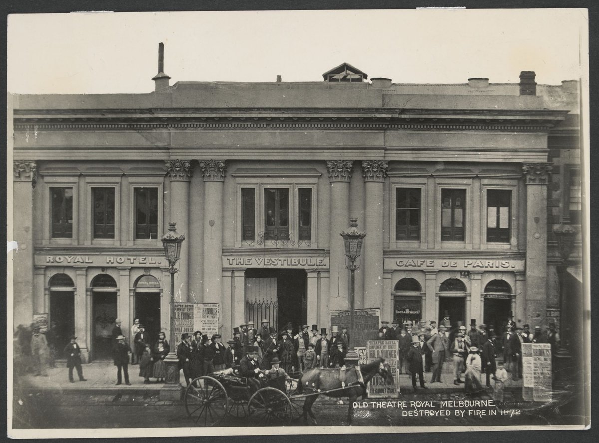 Old Theatre Royal Melbourne...Destroyed by fire in 1872, Melbourne City