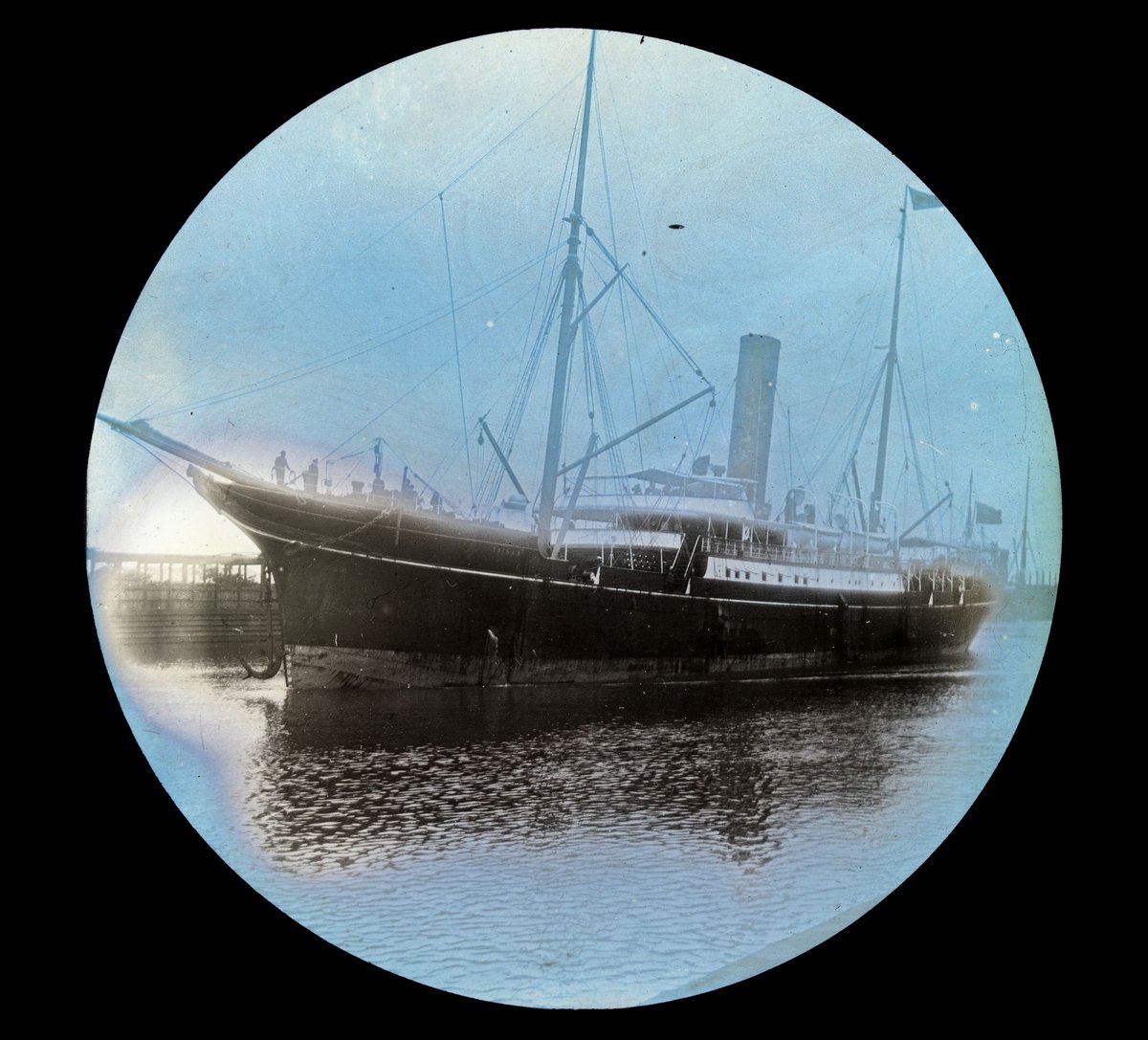 Ship at wharf, Melbourne (1909)