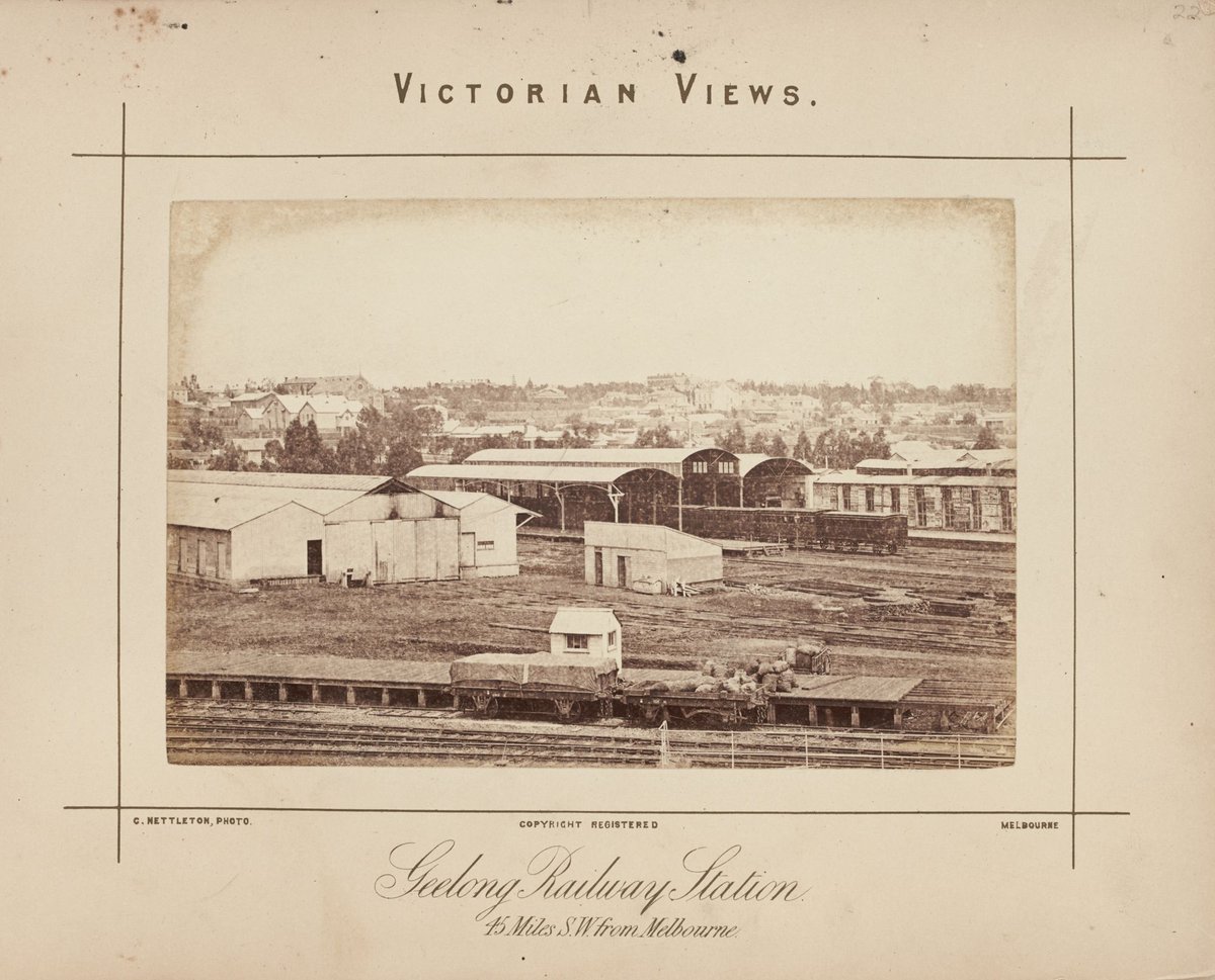 Geelong Railway Station. 45 Miles S.W. from Melbourne (1870–80)
