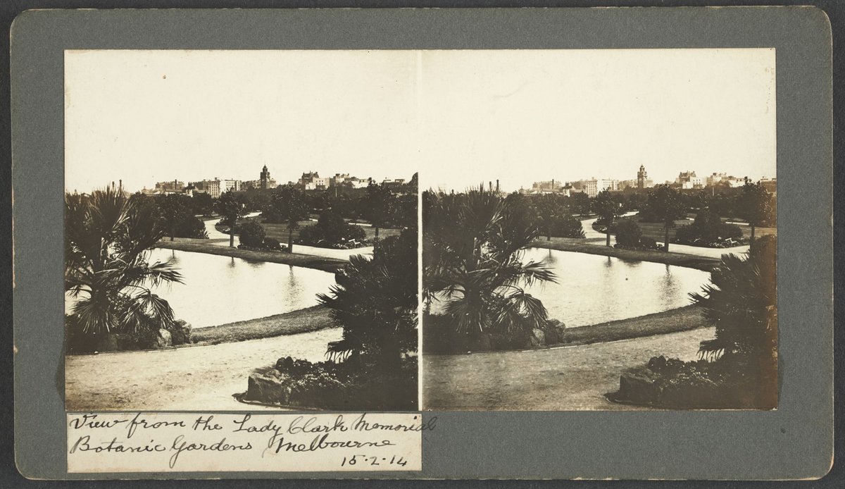 View from the Lady Clark Memorial, Botanic Gardens, Melbourne, Melbourne City (1914)