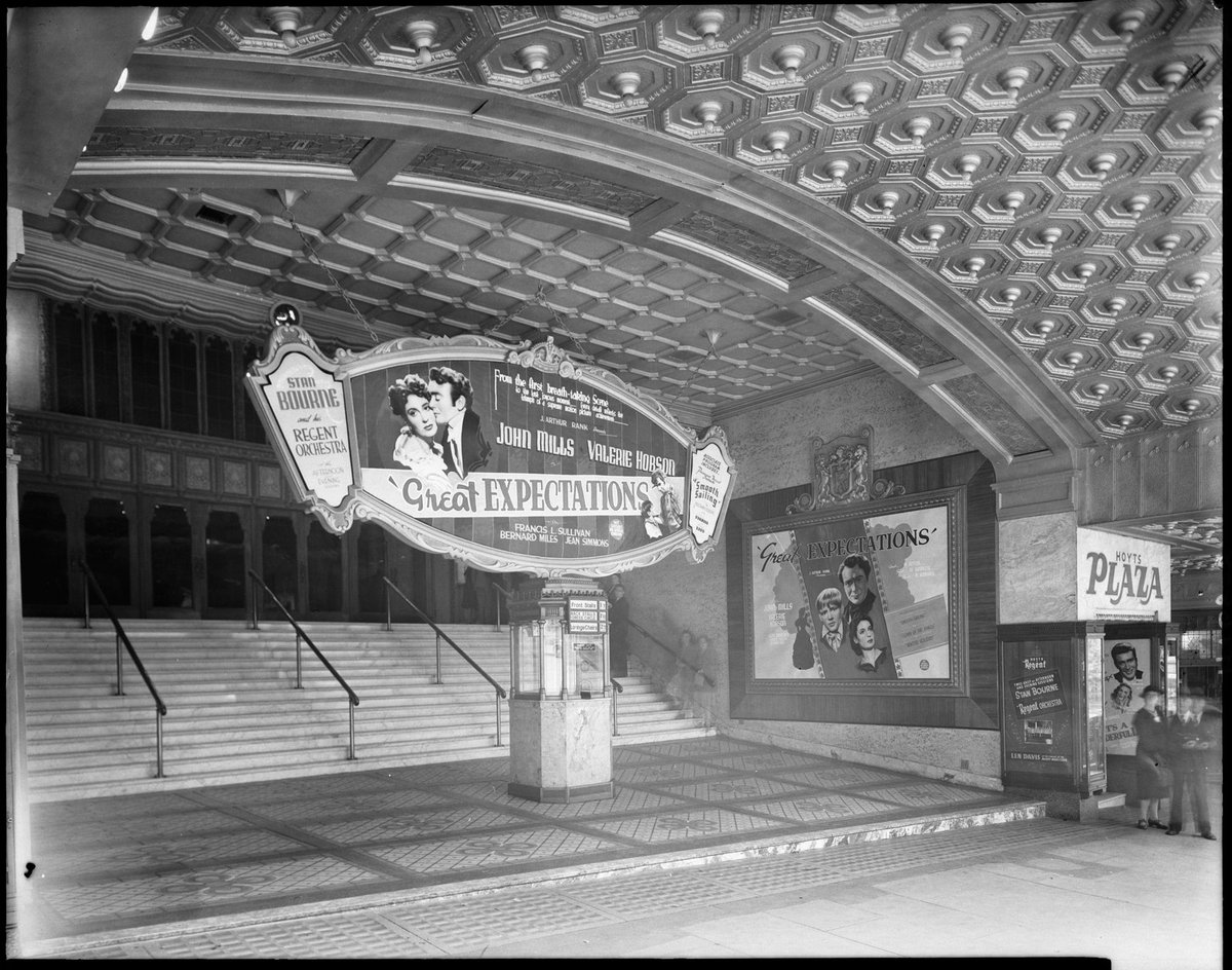 Collins Street entrance to Regent Theatre, Melbourne, Melbourne City (1948)