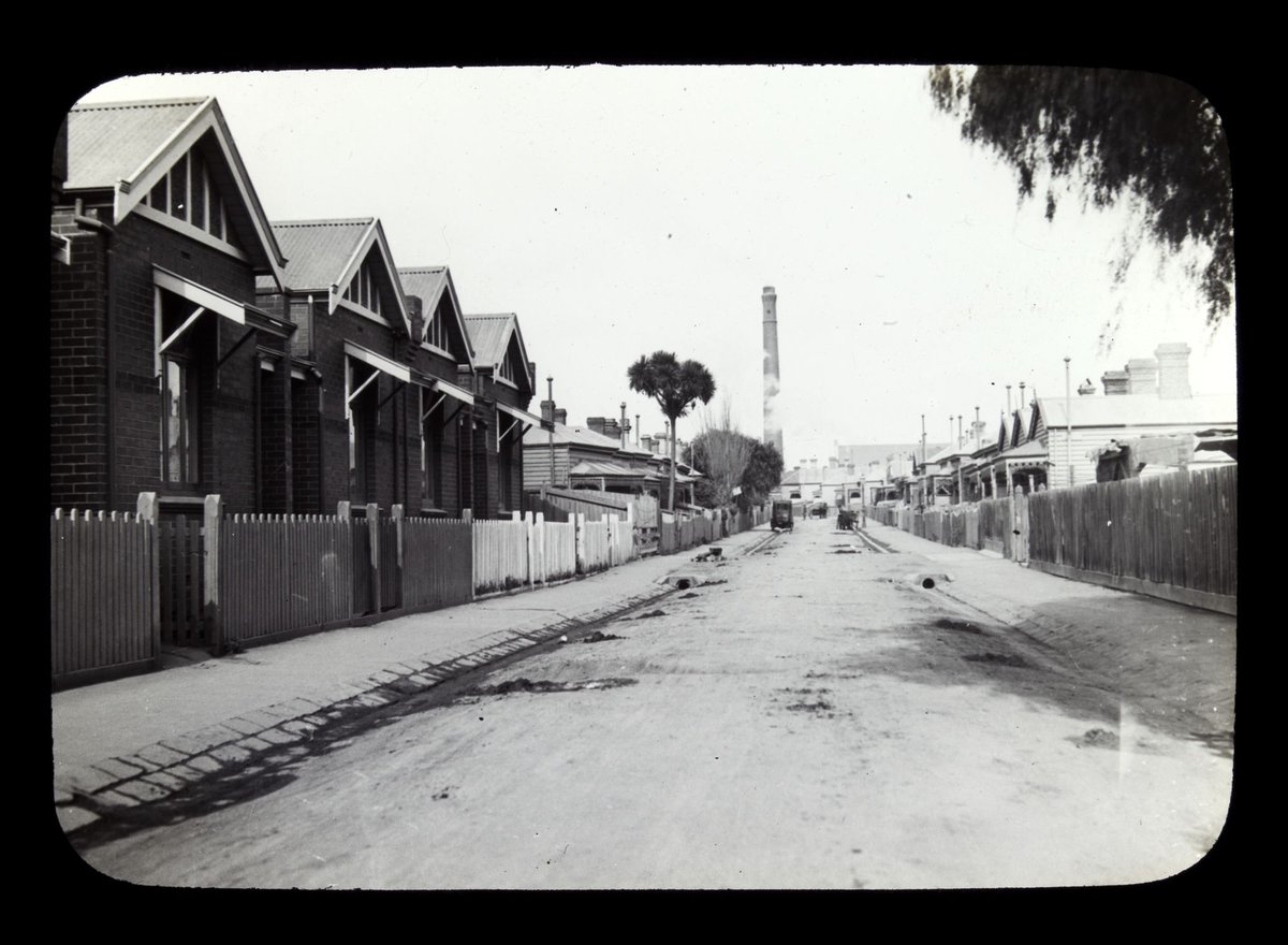 [Port Melbourne? - looking along suburban street] (1940s)