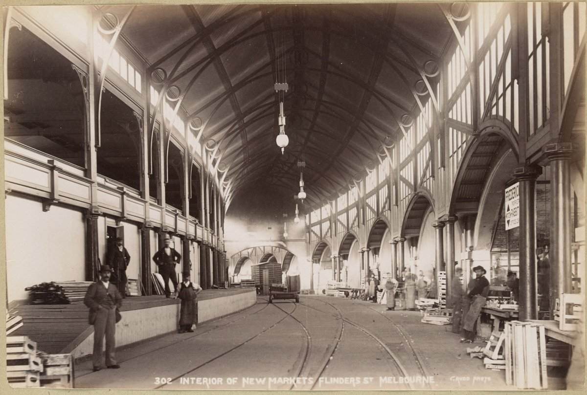 Interior of New Markets Flinders St Melbourne, Melbourne City (1892–1900)