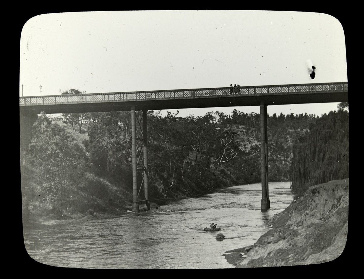 Steel bridge on the Yarra River, Melbourne (1909)