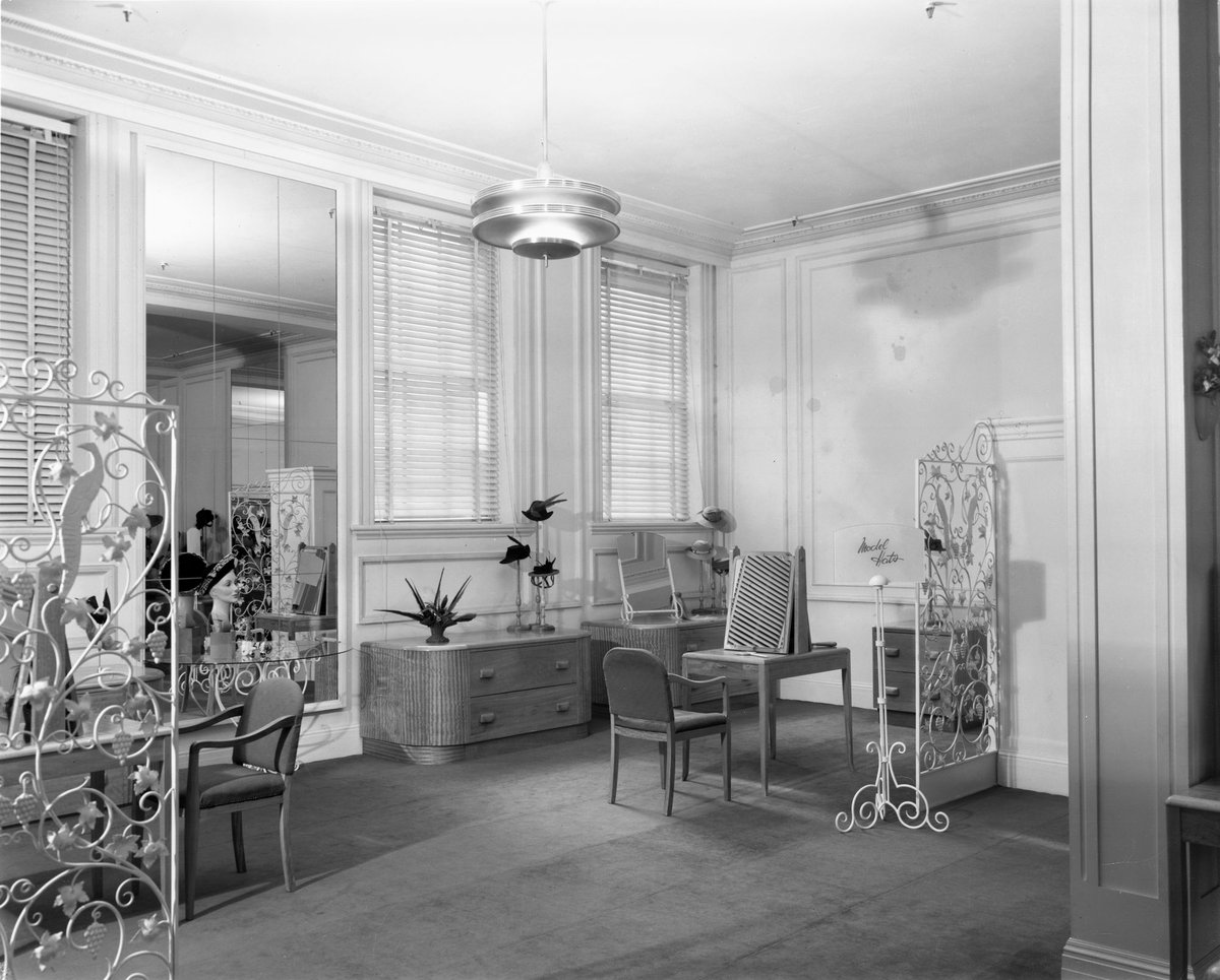 Millinery with model hats at Georges, 162-168 Collins Street, Melbourne, Melbourne City (c. 1943)