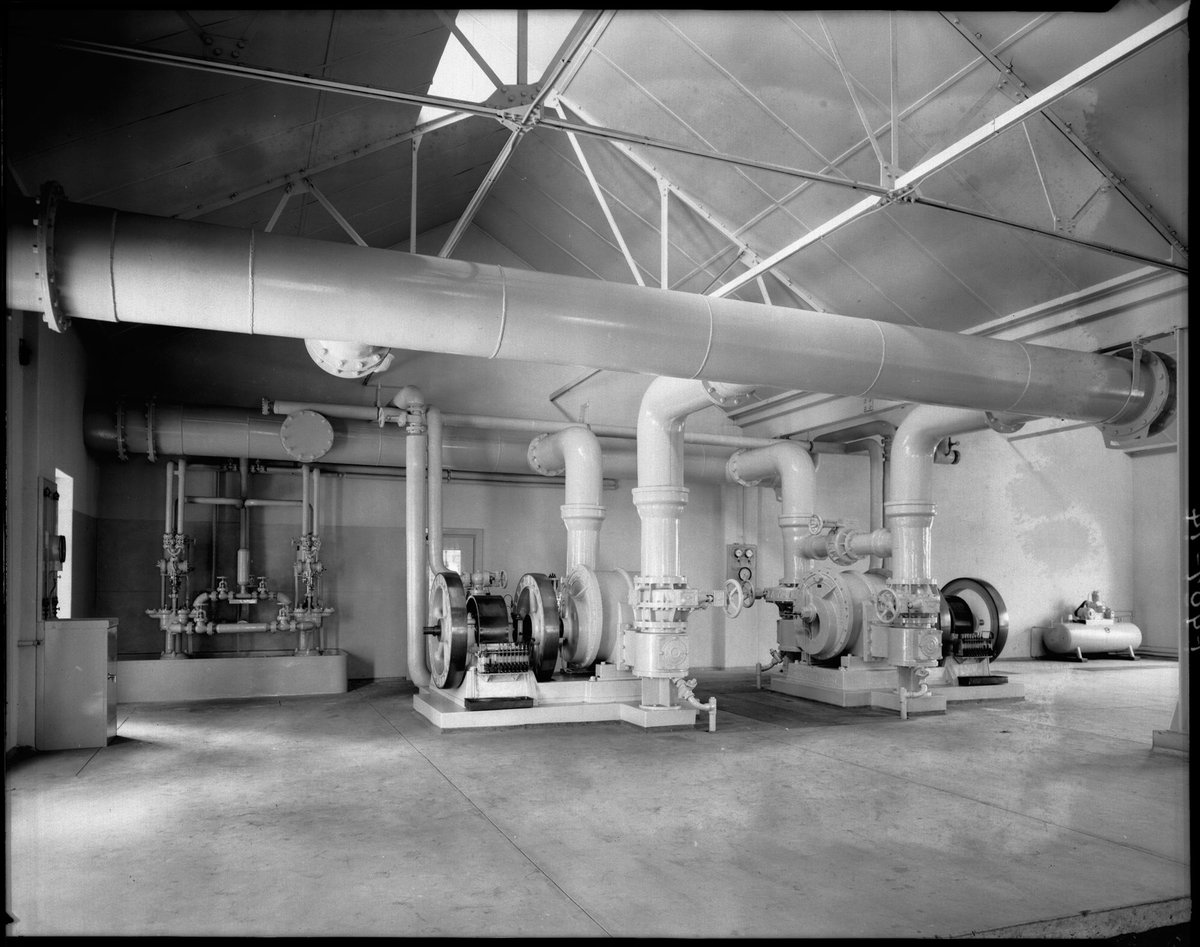 Interior view of factory piping, Colonial Gas Association, Box Hill (c. 1945)