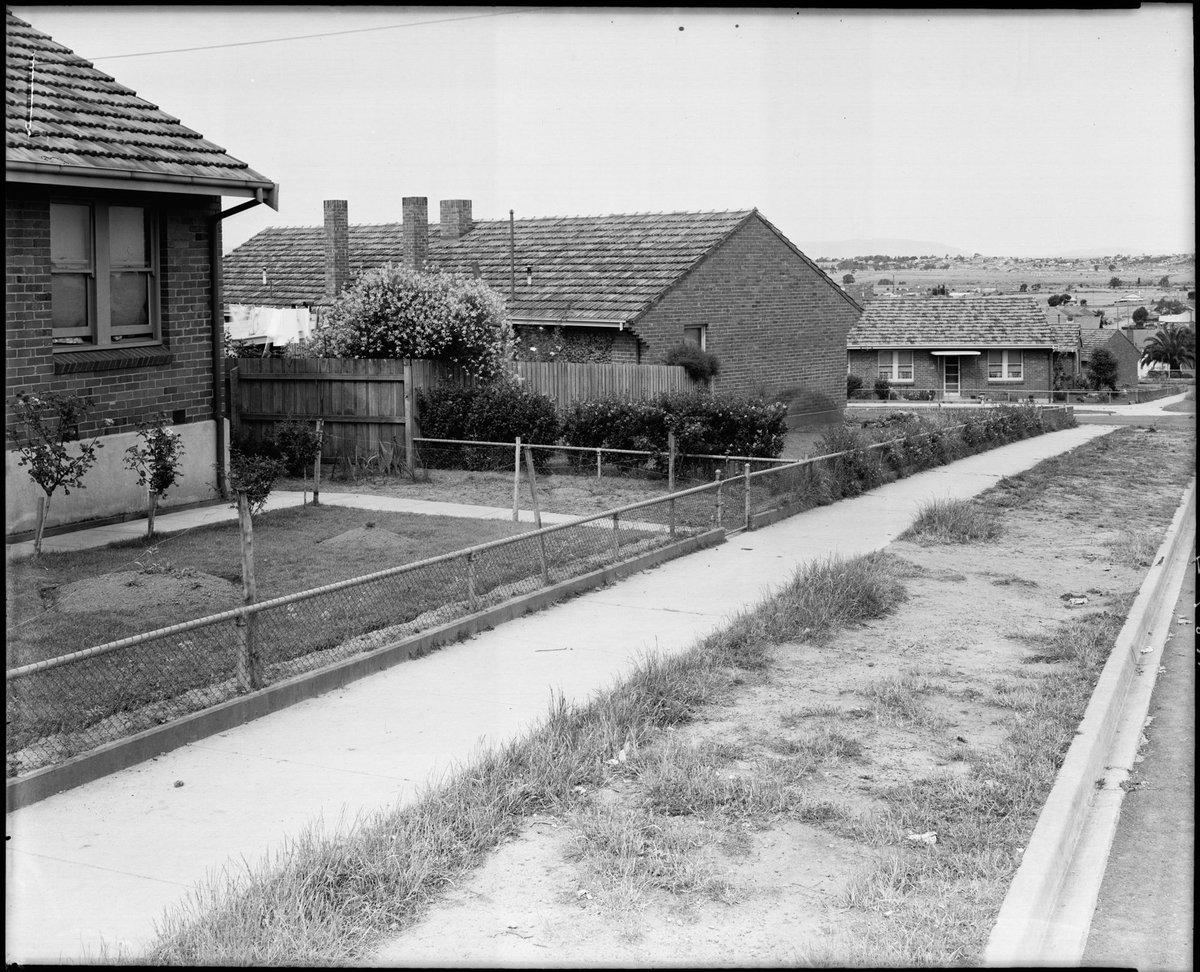 Row of Housing Commission homes, Coburg, Preston and Heidelberg area (c. 1947)