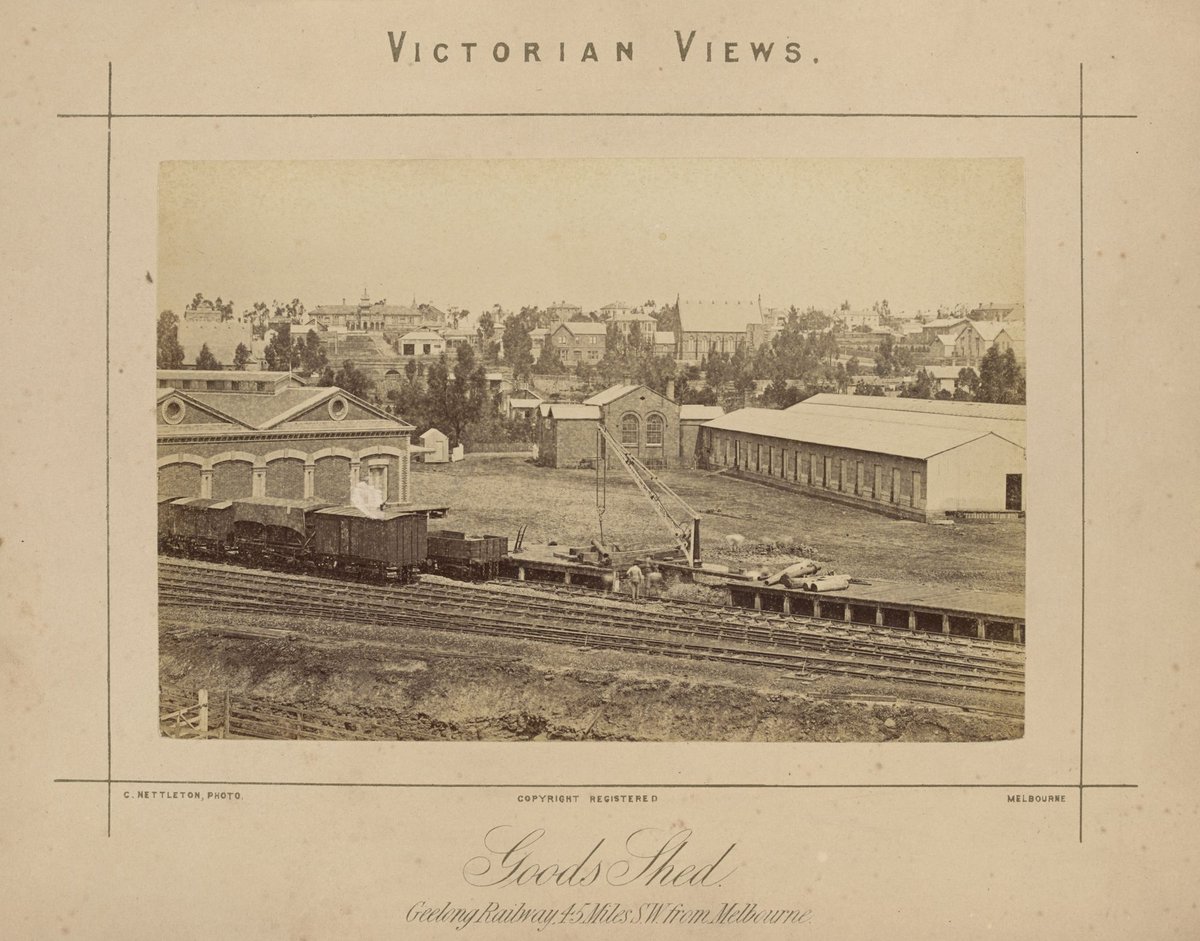Goods shed, Geelong Railway, 45 Miles S.W. from Melbourne (1870–80)