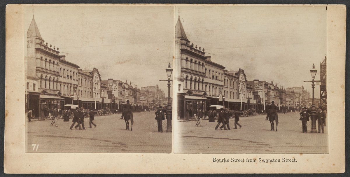 Bourke Street from Swanston Street, Melbourne City (c. 1890)