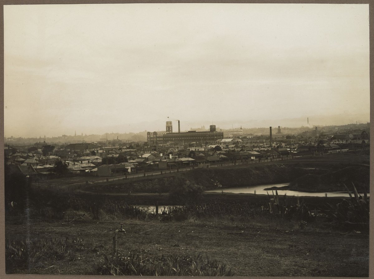 South Richmond View from South Yarra Hill, Showing how the Match Works dominates its surroundings (1922)