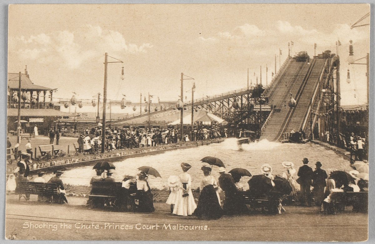 Shooting the Chute, Princes Court Melbourne (c. 1908)