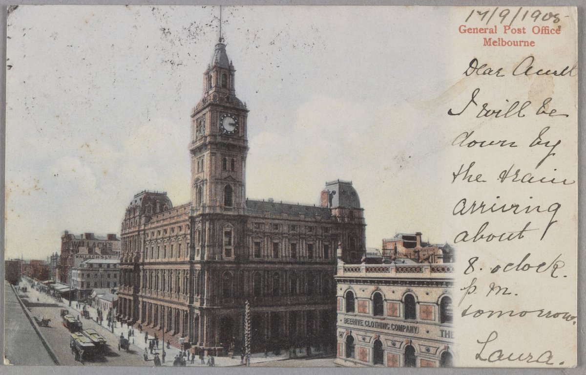 General Post Office Melbourne, Melbourne City (c. 1908)