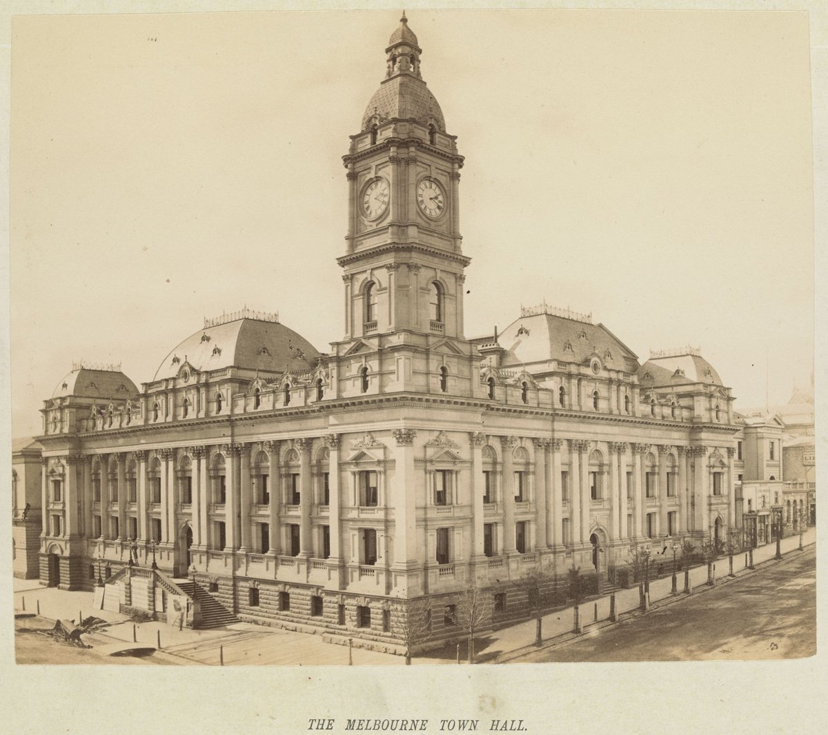 The Melbourne Town Hall, Melbourne City (1877)