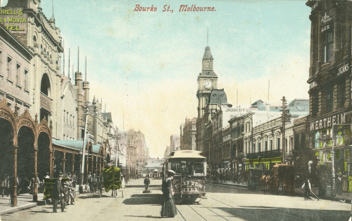Bourke St; Melbourne, Melbourne City (c. 1910)