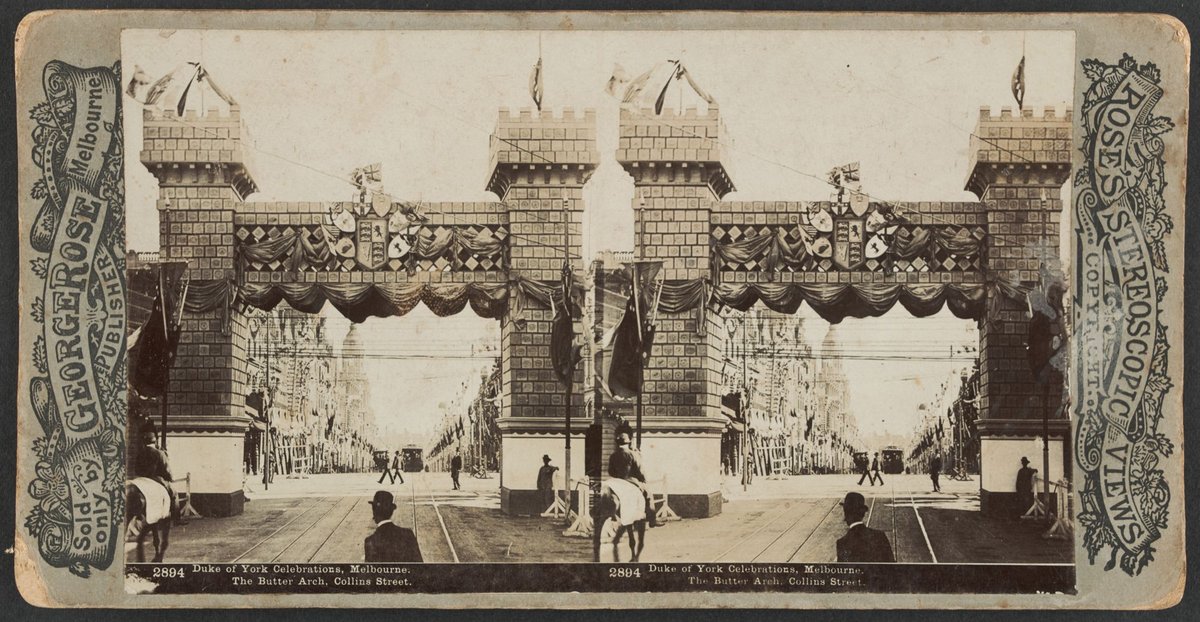 Duke of York Celebrations Melbourne. The Butter Arch Collins Street, Melbourne City (1901)