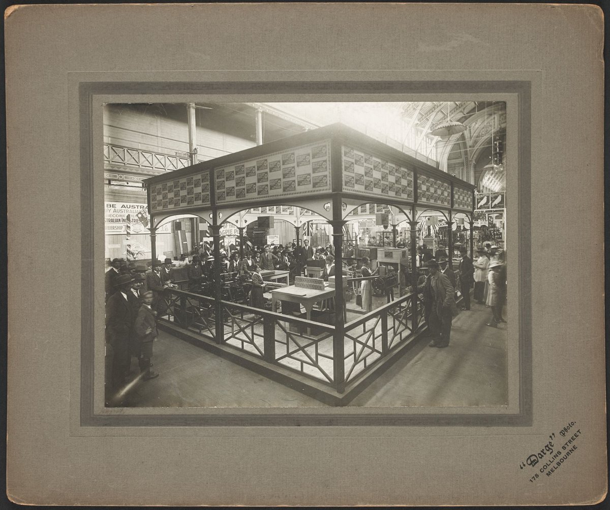 Bryant & May display stand at Exhibition Buildings, Melbourne, Carlton (1920–26)