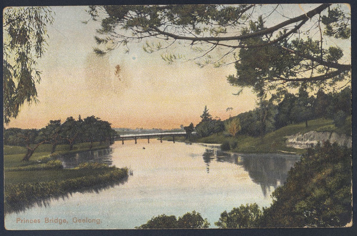 Princes Bridge, Geelong, Melbourne City (c. 1905)