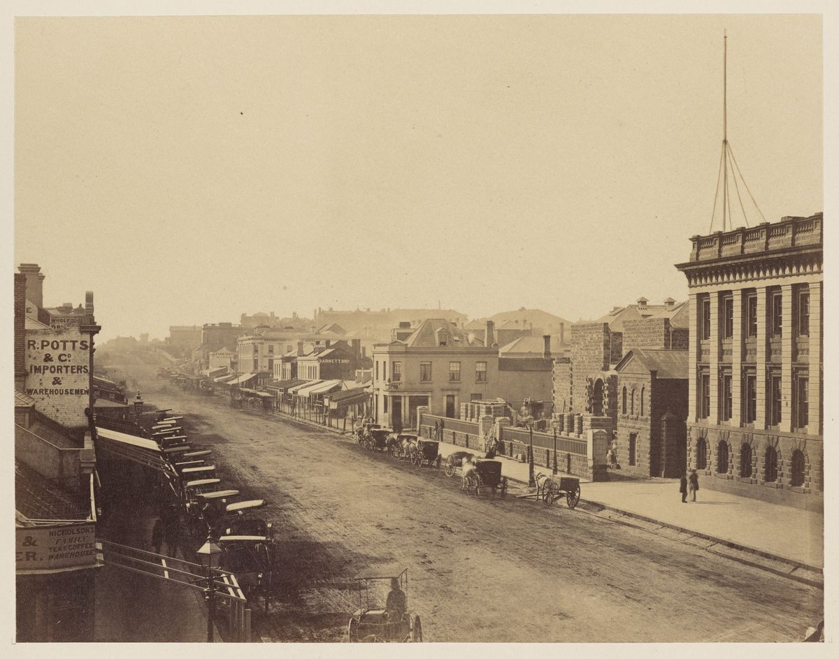 Swanston Street. Melbne [i.e. Melbourne], Melbourne City (1858)