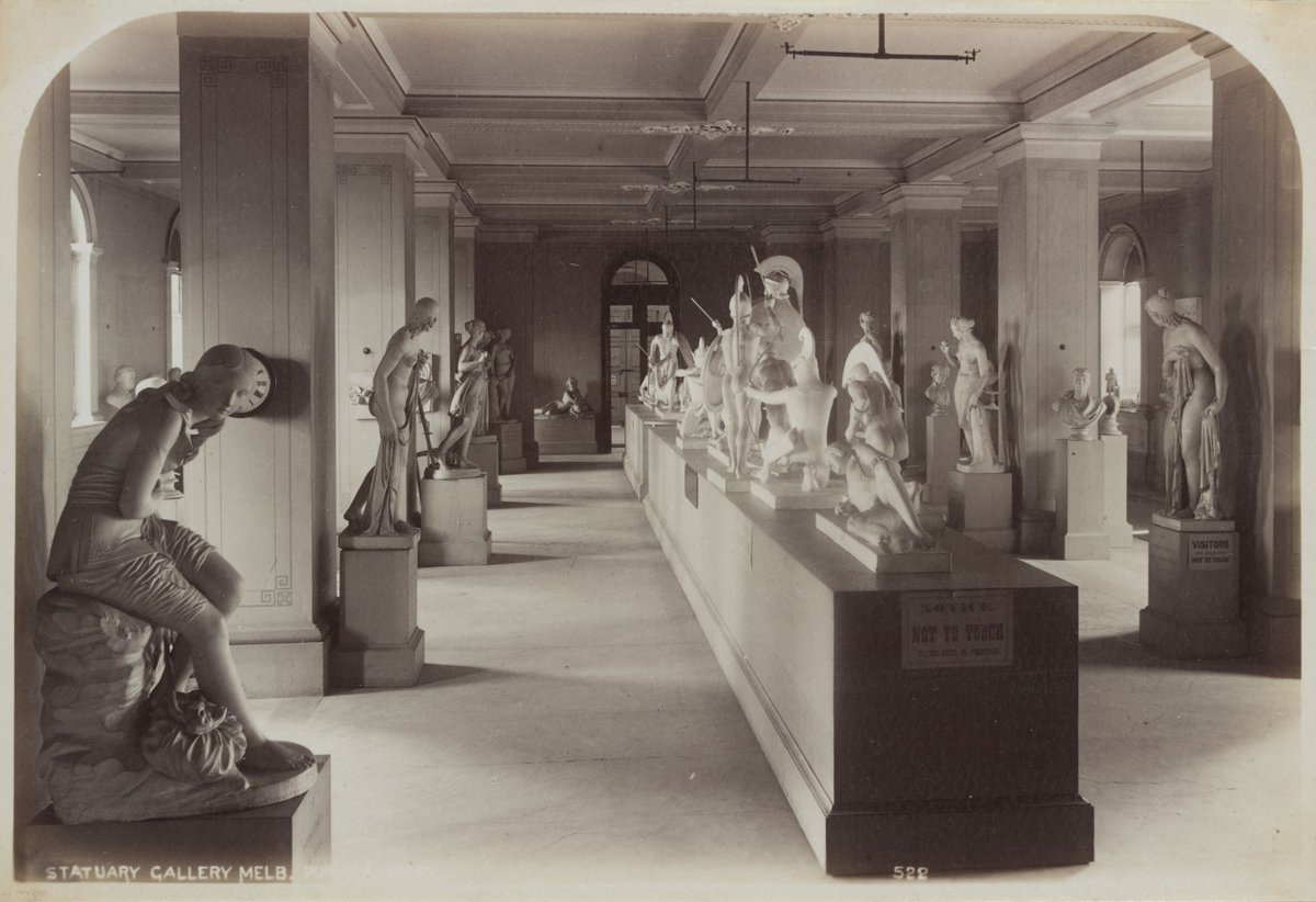 Statuary Gallery, Melb[ourne] Public Library [the Rotunda], Melbourne City (1886–90)