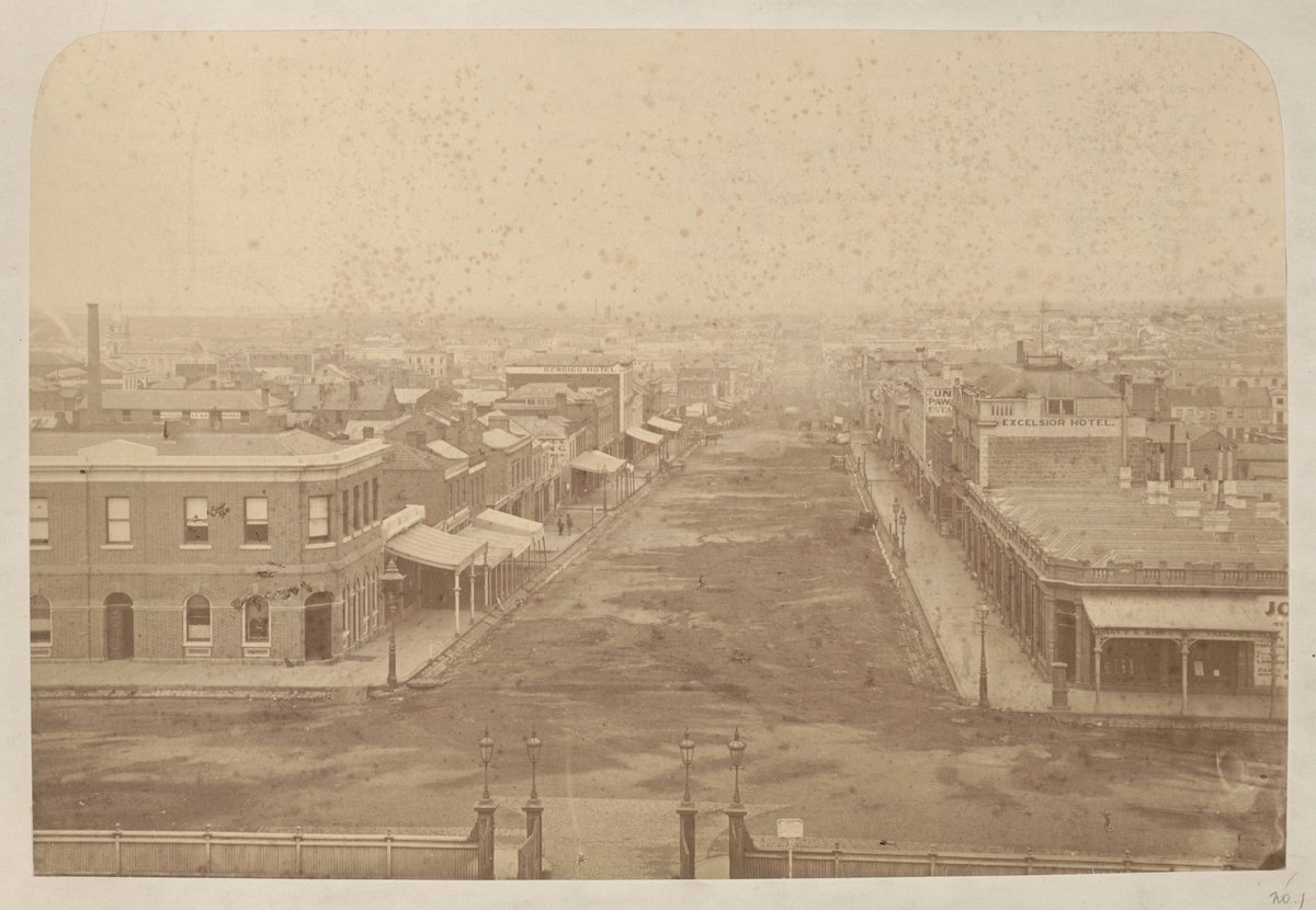 Panorama of Melbourne in 1862 from the roof of the Houses of Parliament, Melbourne City