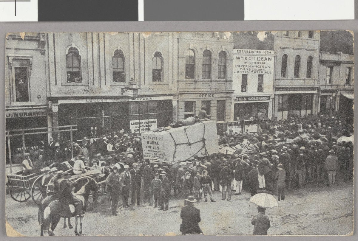 Elizabeth Street, Melbourne. Sept. 1864. London Tavern Hotel, Age Office, W. & G. Dean, Robertson & Mullens, Melbourne City