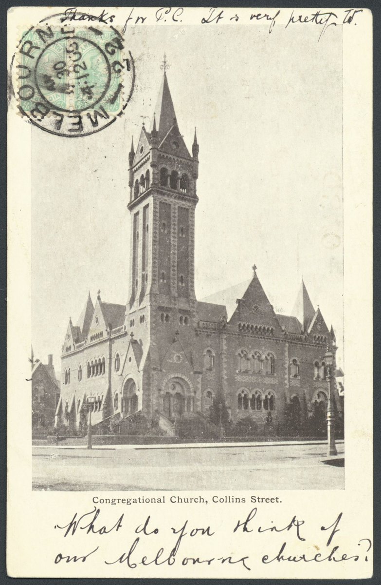 Congregational Church, Collins Street, Melbourne City (c. 1906)