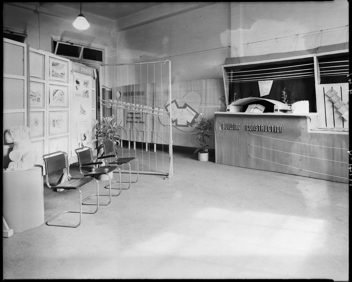 View of a display of student work, Melbourne Technical College (R.M.I.T) (1947)