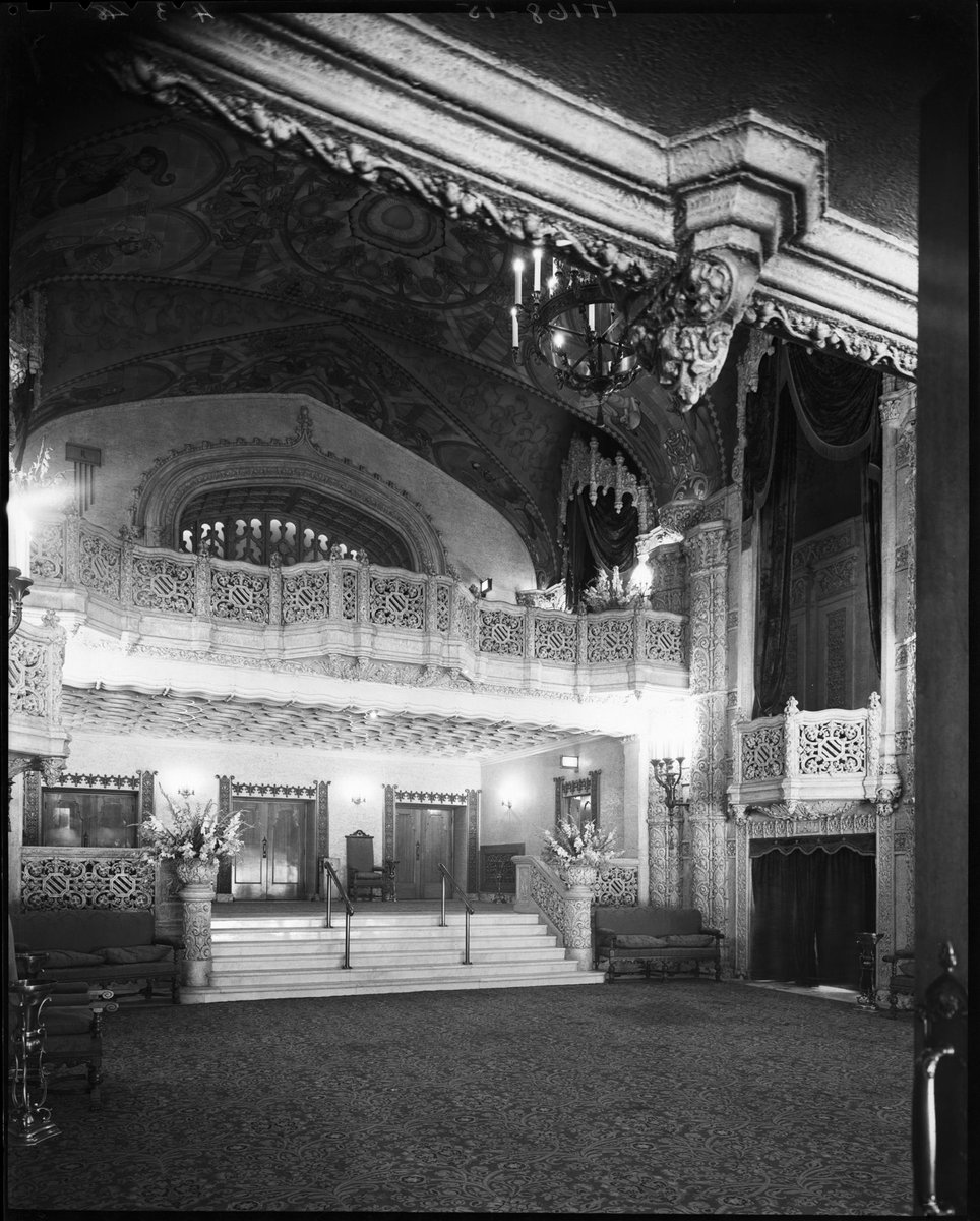 Foyer with auditorium entrances, Regent Theatre, Collins Street, Melbourne, Melbourne City (1948)
