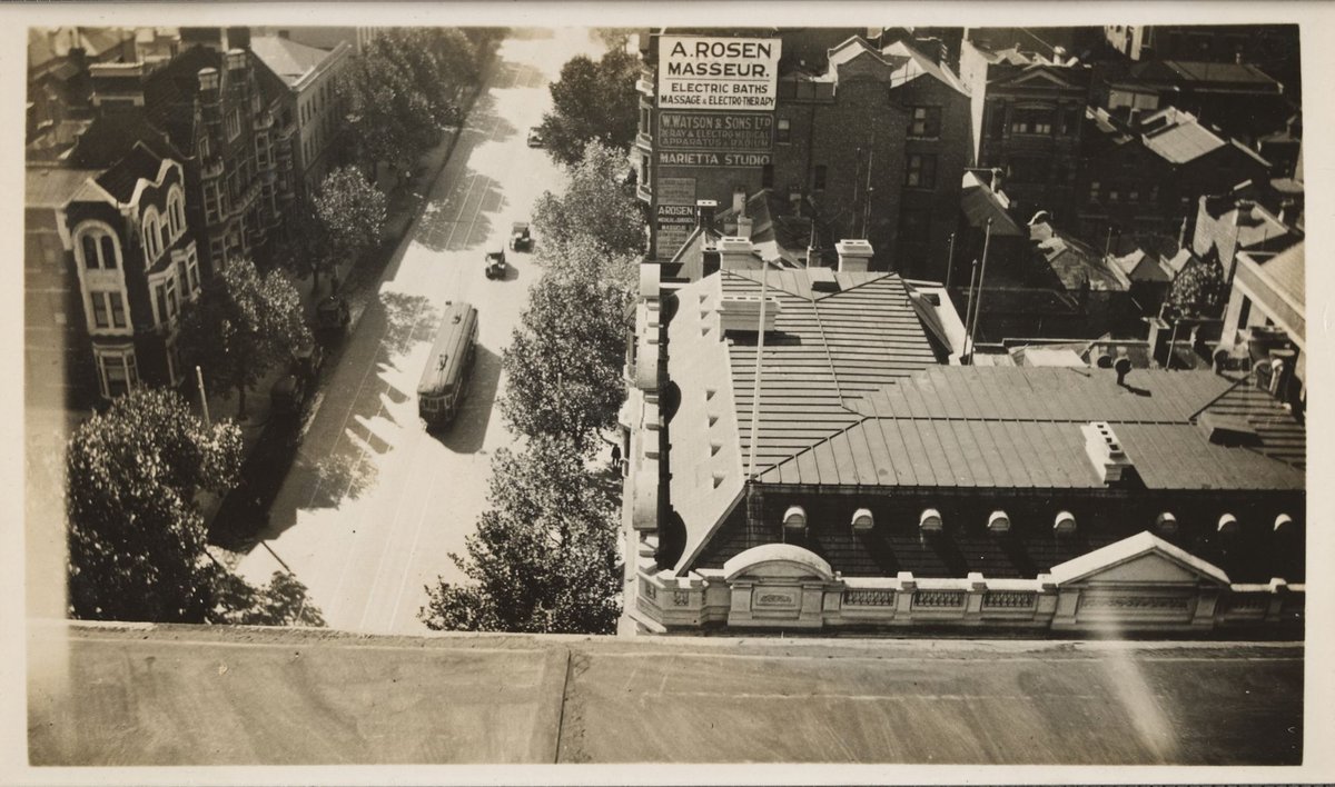 Elevated view of Collins St., taken from the roof of the T & G Building, Melbourne City (1932)