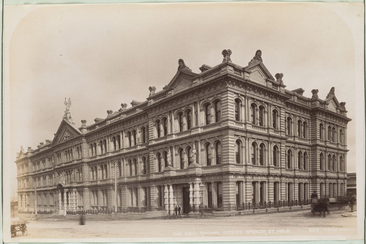 The New Railway Offices Spencer St Melb[ourne], Melbourne City (1889–91)