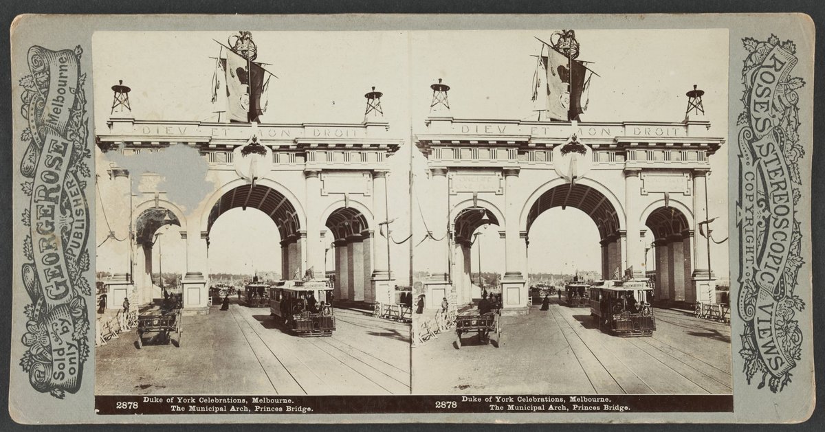 Duke of York Celebrations, Melbourne. The Municipal Arch, PrincesBridge (1901)