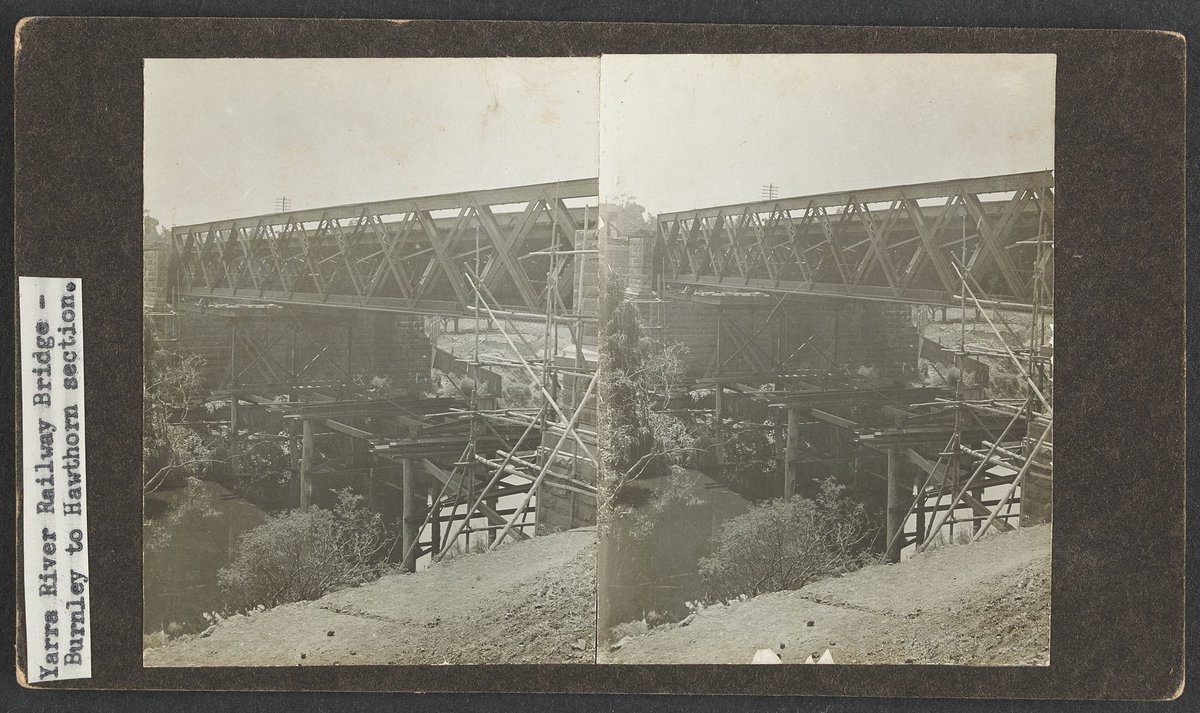 Yarra River Railway Bridge - Burnley to Hawthorn line picture (c. 1912)