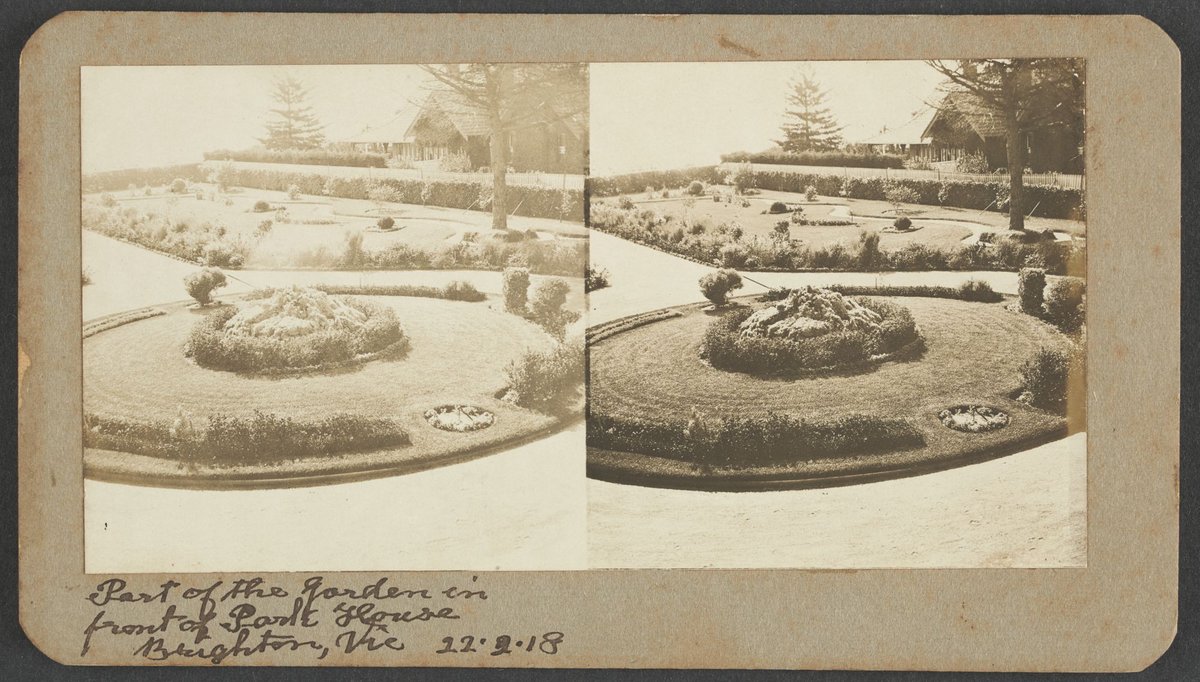 Part of the garden in front of Park House, Brighton, Vic (c. 1918)