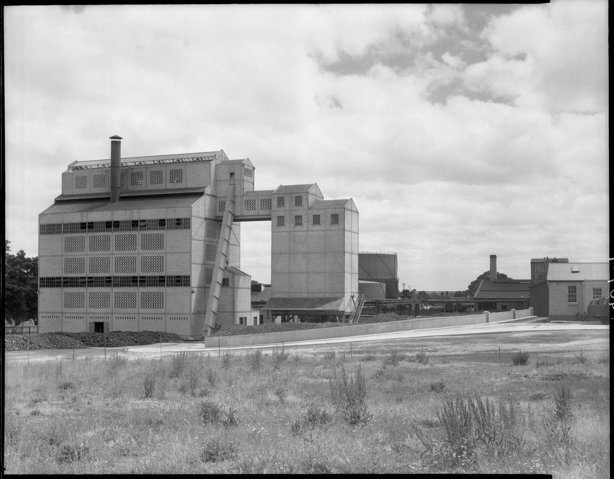 View of factory buildings, Colonial Gas Association, Box Hill (c. 1945)