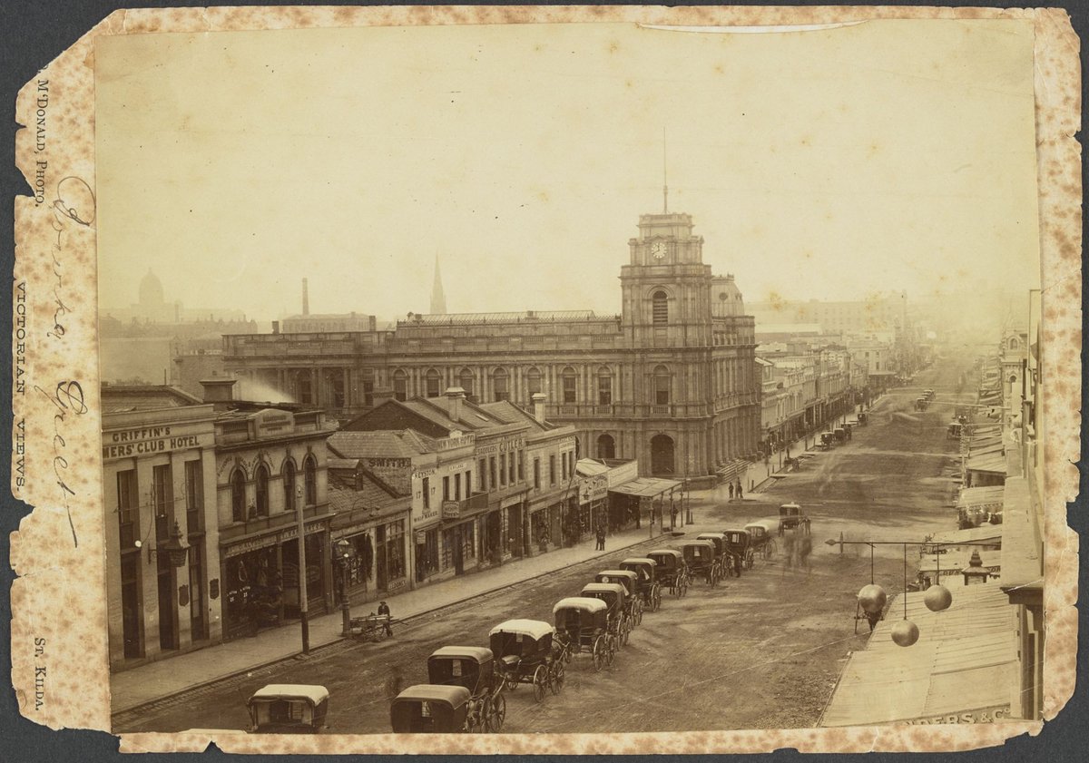 View of the north side of Bourke Street West, Melbourne, Melbourne City (c. 1880)