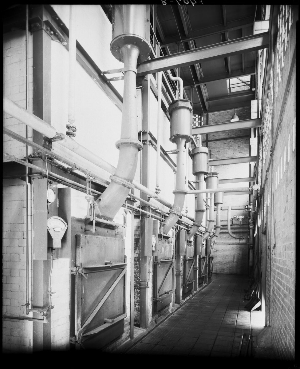 Interior view of factory furnaces, Colonial Gas Association, Box Hill (c. 1945)