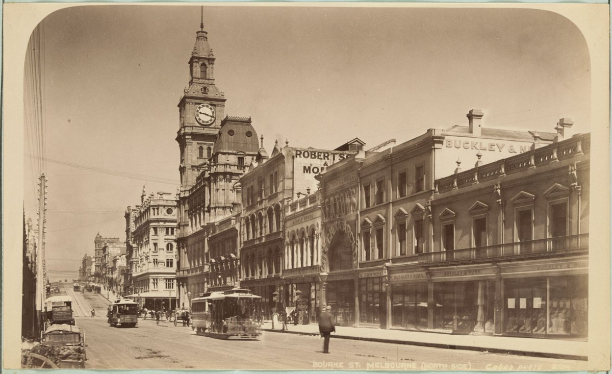 Bourke St Melbourne (north side) [between Elizabeth and Swanston Streets], Melbourne City (1893)