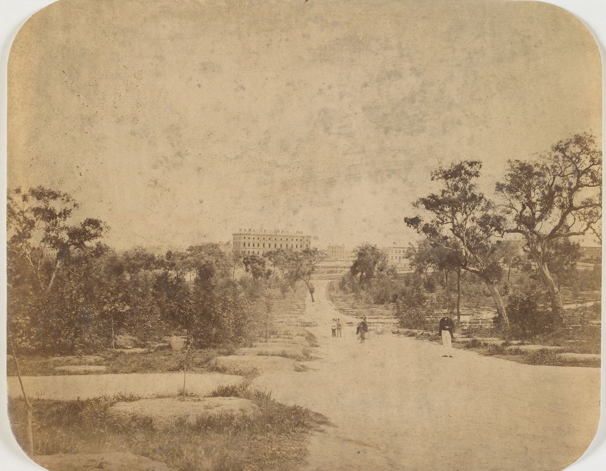 Treasury building and gardens, East Melbourne, Melbourne City (c. 1861)