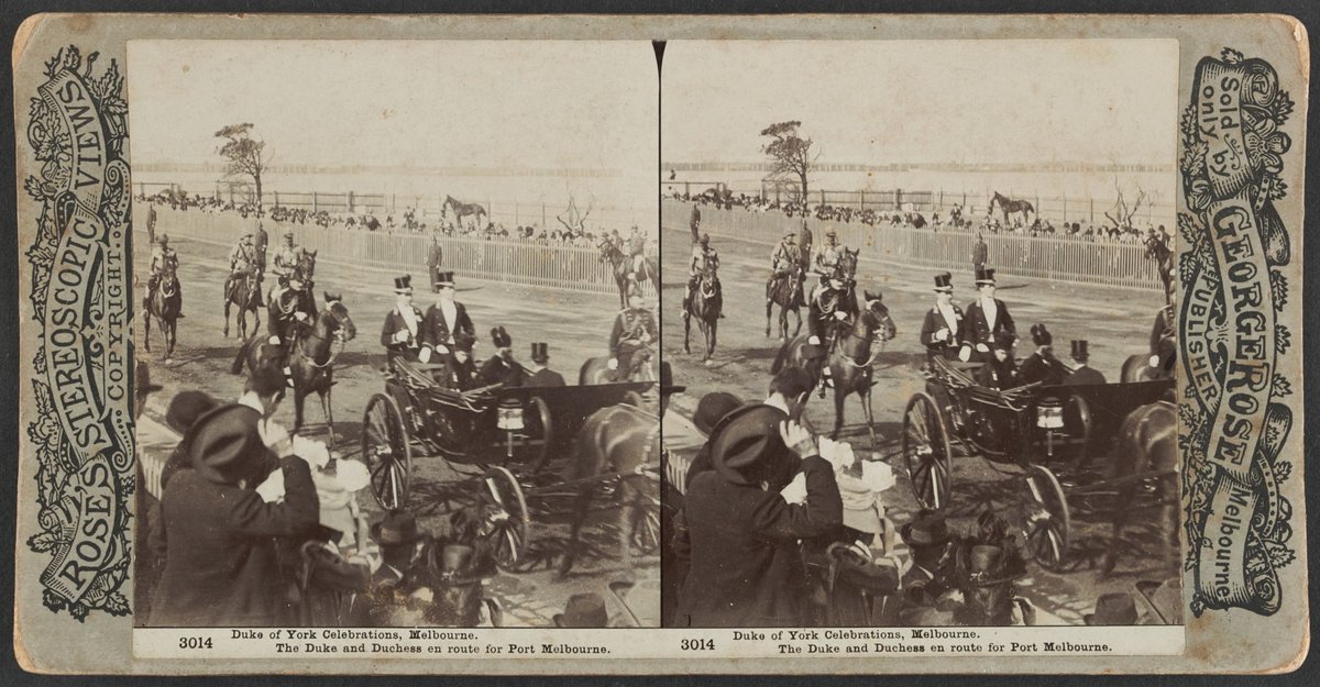 Duke of York Celebrations, Melbourne. The Duke and Duchess en rout for Port Melbourne (1901)