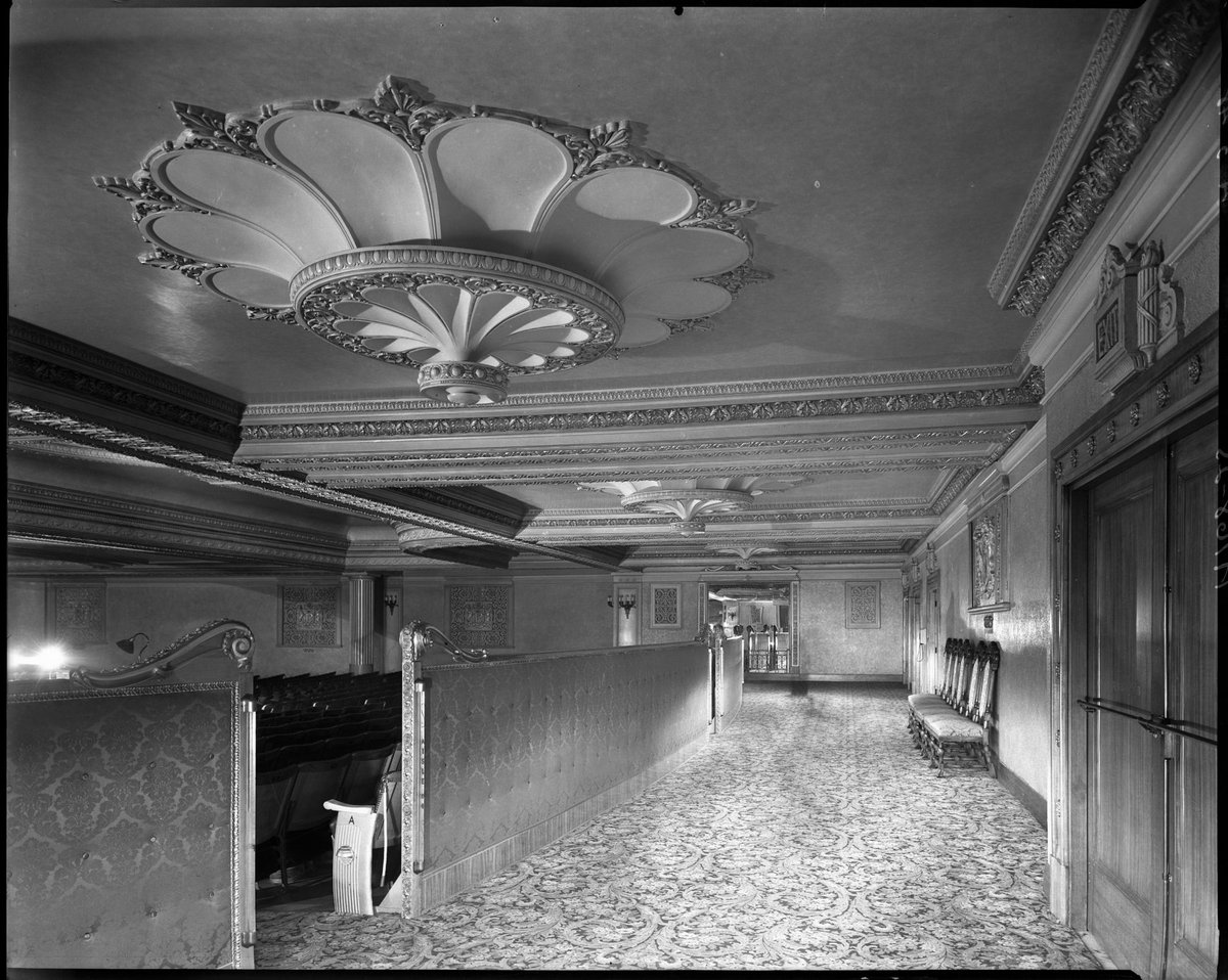 Aisle behind last row of seating in stalls, Regent Theatre, Collins Street, Melbourne, Melbourne City (1948)
