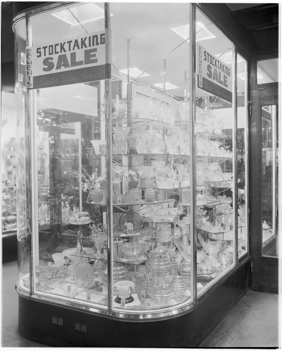 Edment's shop windows, 309 Bourke Street, Melbourne, during stocktaking sale, Melbourne City (c. 1940)