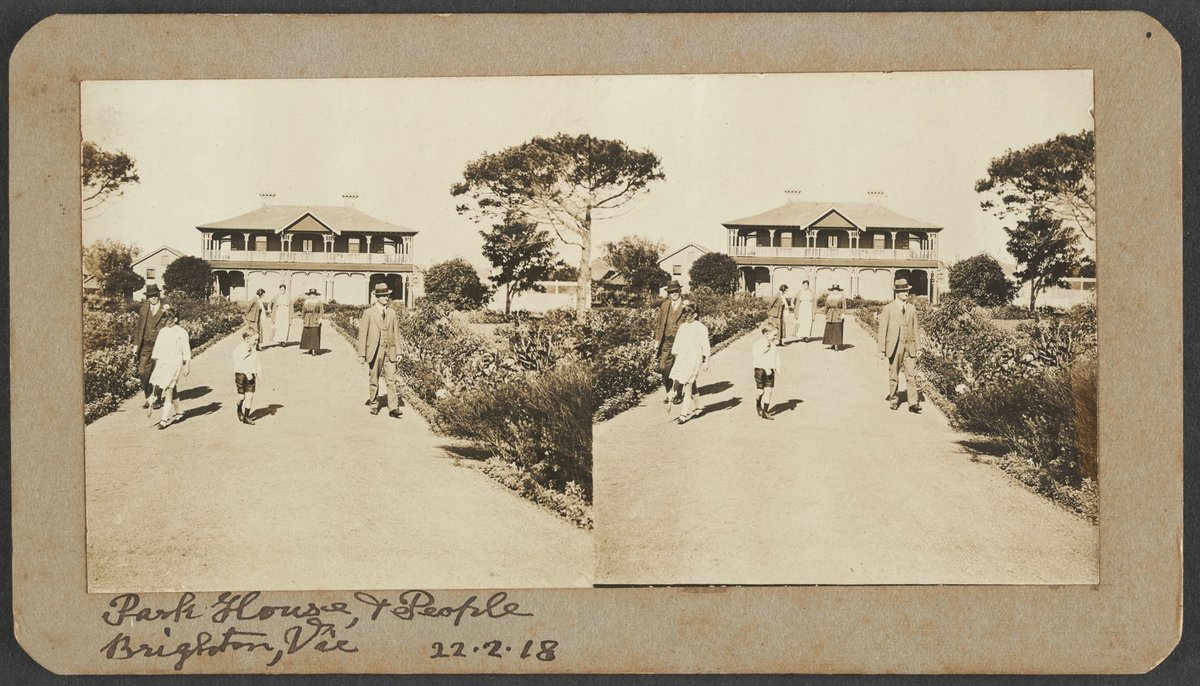 Park House, and People, Brighton, Vic (c. 1918)