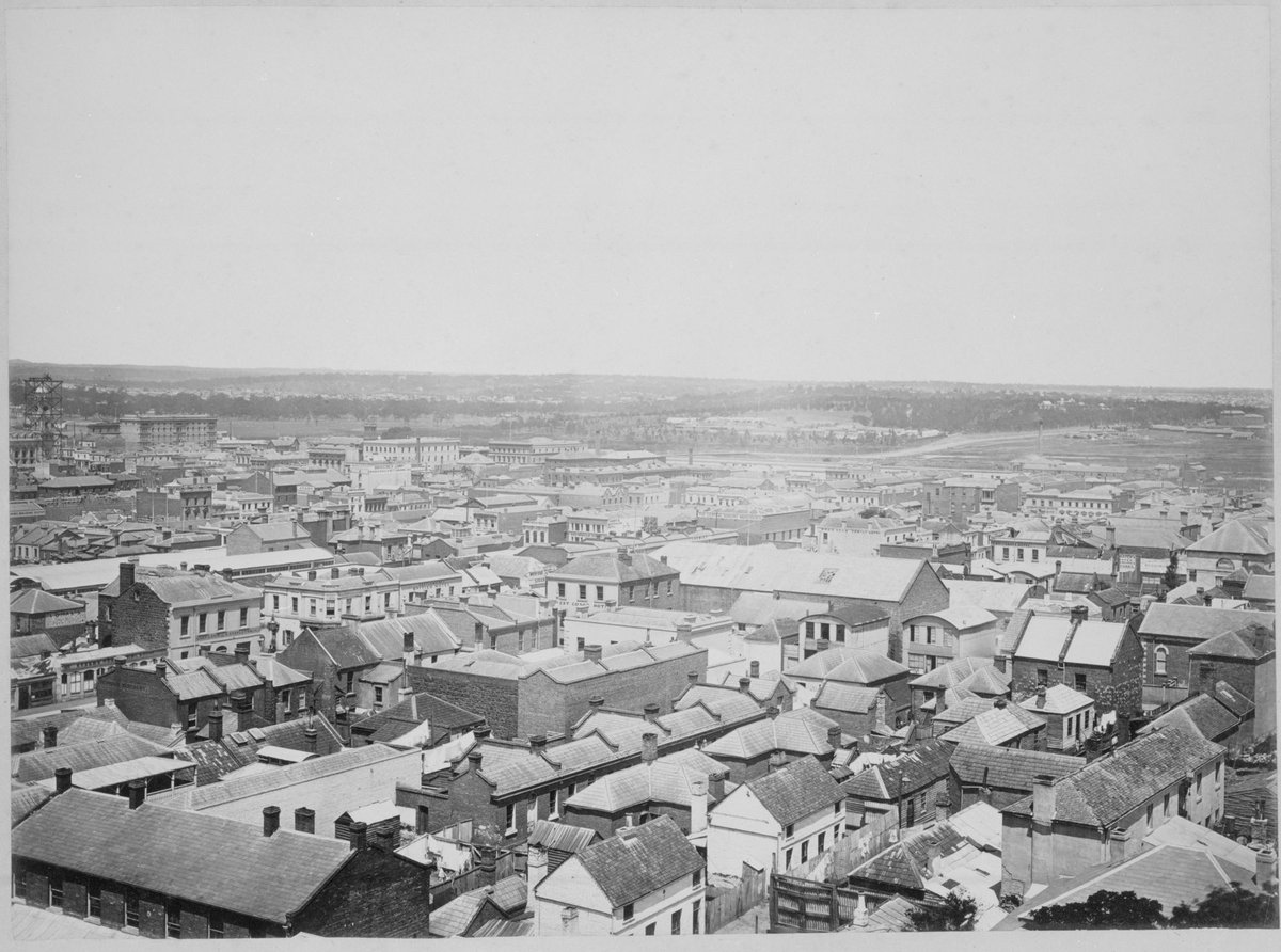 Shows Queen Street looking south, Melbourne City (1869)